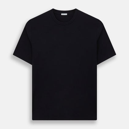 Navy Short-sleeve Fitted T-Shirt