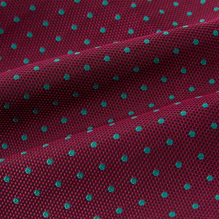Blue and Burgundy Micro Dot Silk Cravat Image 3