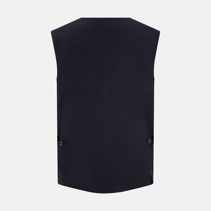 Navy Single-breasted Waistcoat Image 3