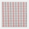 View 1 of product A close-up of the Red Multi Check Hand-Rolled Handkerchief by Turnbull & Asser, showcasing its classic check pattern and expert English craftsmanship.