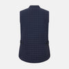 View 3 of product The Turnbull & Asser Navy Double-Breasted Quilted Gilet is a sleeveless piece with an asymmetrical button closure, chest pocket, and two zippered side pockets, shown on a plain white background—ideal for layered dressing.