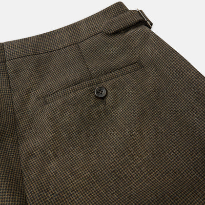 Brown Puppytooth Wool Jonathan Trousers Image 1