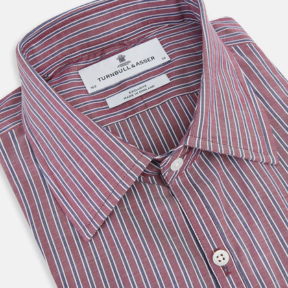 Wine Ticking Stripe Westminster Shirt Image 1