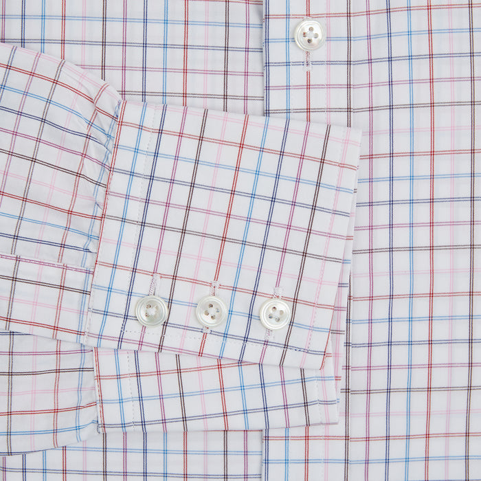 Pink Multi Double Grid Check Mayfair Shirt Image 2