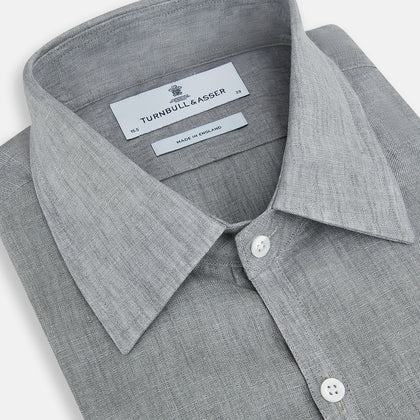 Grey Linen Westminster Shirt Image 1