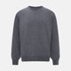 The Turnbull & Asser Melange Grey Crew Neck Cashmere Jumper, a smart-casual long-sleeve sweater, is shown on a white background.