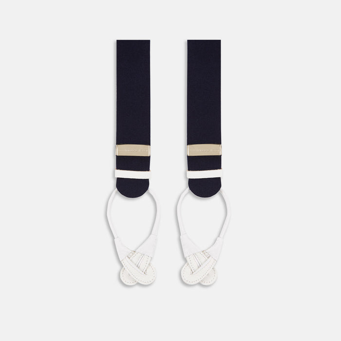 Navy Adjustable Felt Braces Image 3