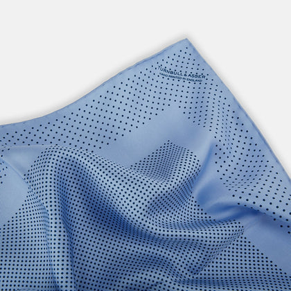 Pale Blue Dot Silk Pocket Square Image 1