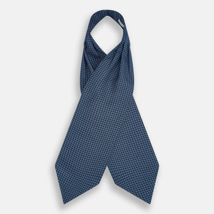 Navy and Red Rosette Cravat Image 1