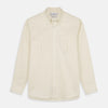 View 1 of product The Cream Cotton Weekend Fit Western Shirt with Dorset Collar by Turnbull & Asser features two chest pockets and is laid flat on a white background—ideal for smart-casual style.