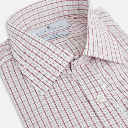 Red Tattersall Check Mayfair Shirt Image 1
