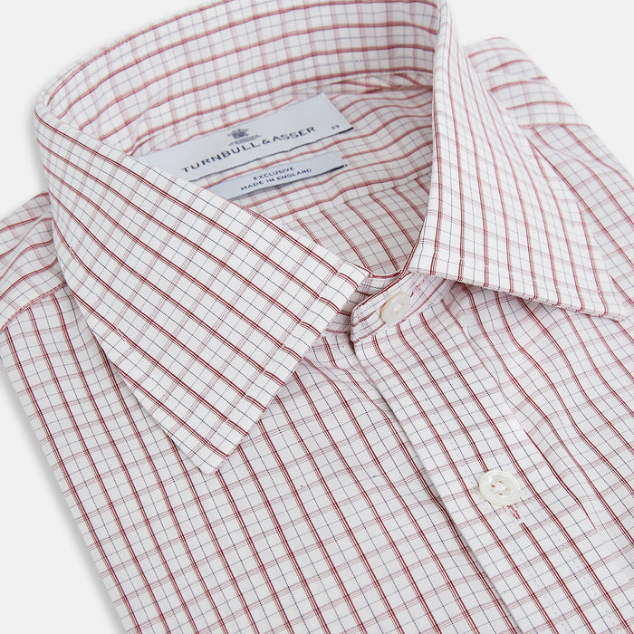 Red Tattersall Check Mayfair Shirt Image 1