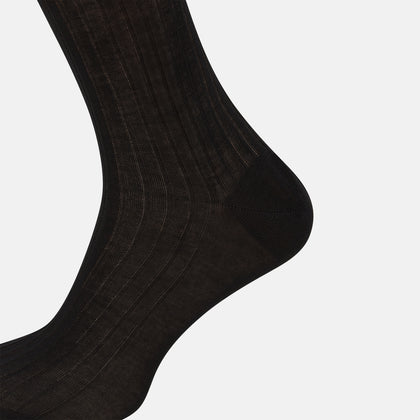 Black Cotton Long Socks Image 3