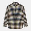 View 6 of product The Turnbull & Asser Blue Multi Check Weekend Fit Shirt features a Derby collar and 1-button cuffs, perfect for winter layering, shown here on a plain white background.