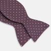 View 2 of product The Turnbull & Asser Lilac and Purple Micro Dot Silk Bow Tie, shown on a plain white background, features tiny white dots—a stylish accessory to enhance any men's outfit.