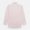 View 3 of product The Pale Pink Cotton Cashmere Mayfair Shirt by Turnbull & Asser features a classic collar, button-down front, and buttoned cuffs, crafted from a luxurious cotton-cashmere blend and displayed flat on a white background.