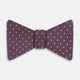 The Turnbull & Asser Lilac and Purple Micro Dot Silk Bow Tie, shown on a plain white background, features tiny white dots—a stylish accessory to enhance any men's outfit.