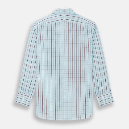 Burgundy Combination Check Mayfair Shirt Image 2
