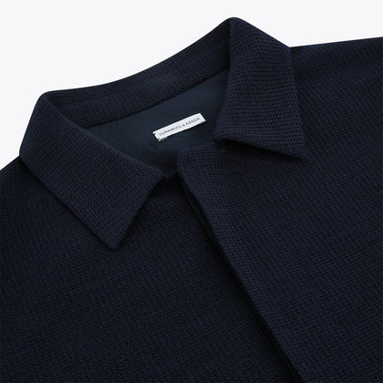 Navy Greenwich Knitted Overshirt Image 1