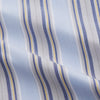 View 4 of product The Turnbull & Asser Pale Blue and Yellow Stripe Cotton Regular Fit Mayfair Shirt is a long-sleeve, button-down formal shirt for men, shown on a plain white background.