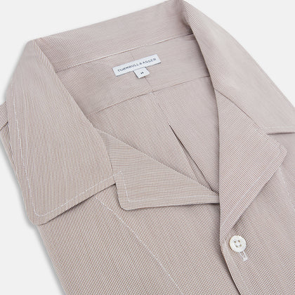 Brown Micro Check Quarzo Nightshirt Image 1