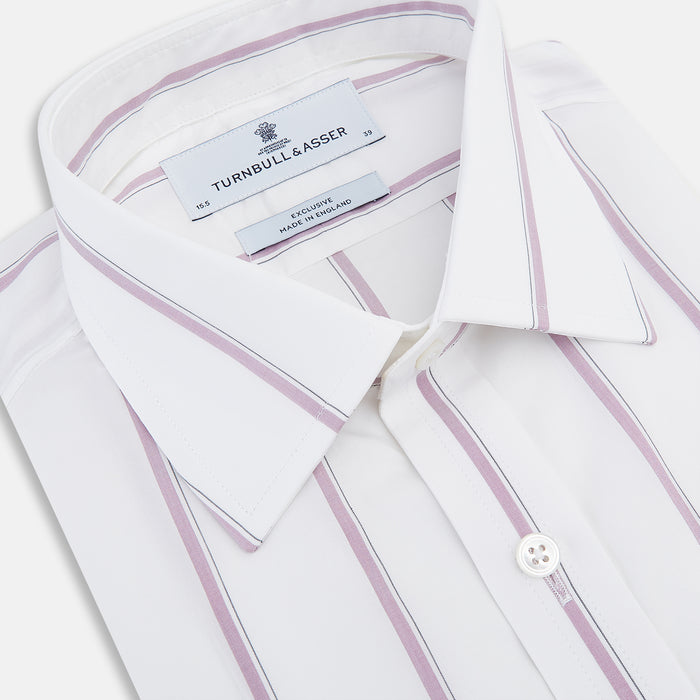 Antique Pink Track Stripe Mayfair Shirt Image 1