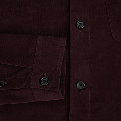 Burgundy Corduroy Hampstead Overshirt Image 3