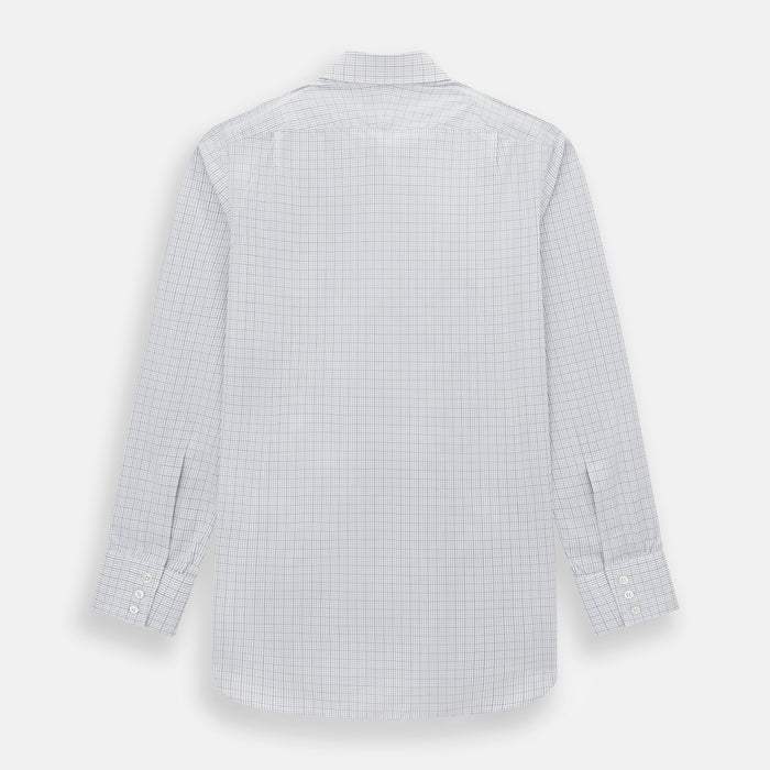 Navy and Blue Multi Grid Check Mayfair Shirt Image 2