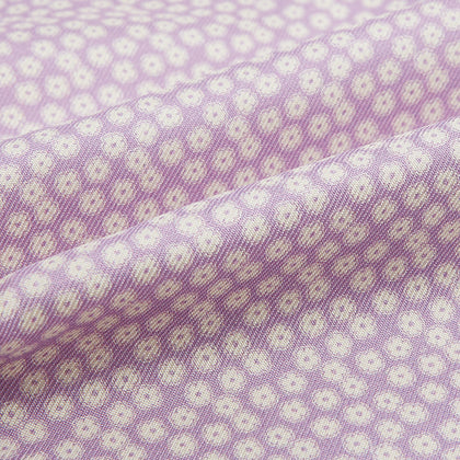 Lilac Flower Patterned Silk Cravat Image 3
