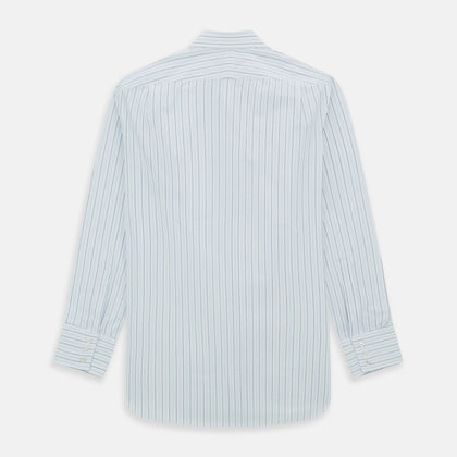 Blue Wide Pinstripe Mayfair Shirt Image 2