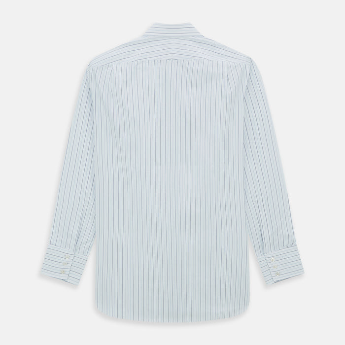 Blue Wide Pinstripe Mayfair Shirt Image 2