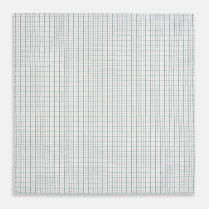 Green Multi Graph Check Hand-Rolled Handkerchief Image 2