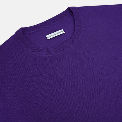 Purple Merino Round Neck Jumper Image 1