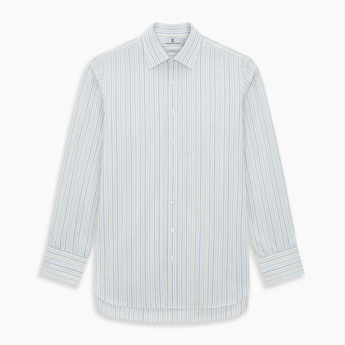 Multi Tone Double Pinstripe Mayfair Shirt Image 6