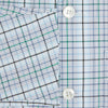 View 4 of product Turnbull & Asser’s Blue and Green Multi Check Pyjama Shirt features long sleeves and a button-up design with a blue and green plaid pattern—ideal for elegant loungewear or stylish nightwear.