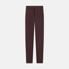View 3 of product Turnbull & Asser Burgundy Corduroy Miles Trousers: high-waisted, straight-leg pants with an elasticated drawstring waist, shown on a white background.