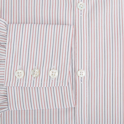 Red and Blue Ticking Stripe Westminster Shirt Image 3