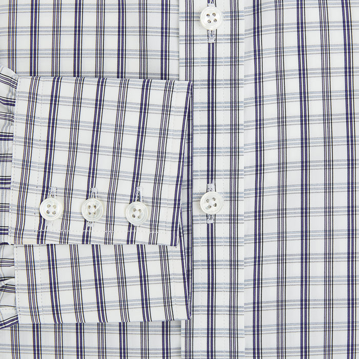 Purple Multi Check Mayfair Shirt Image 3