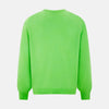View 3 of product The Turnbull & Asser Bright Green Cashmere V-Neck Jumper features long sleeves with ribbed cuffs and hem—a vibrant addition to your knitwear collection, shown on a plain white background.