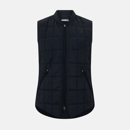 Navy Quilted Gilet