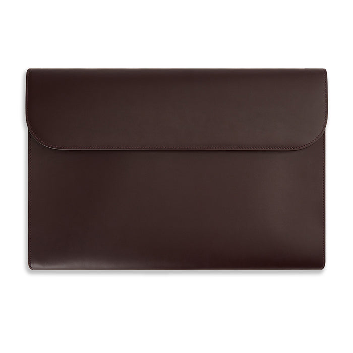 Burgundy Leather Snap-Fasten Pouch Image 4