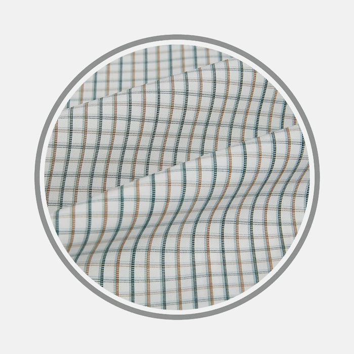 Green/Brown Tattersall Check Fabric