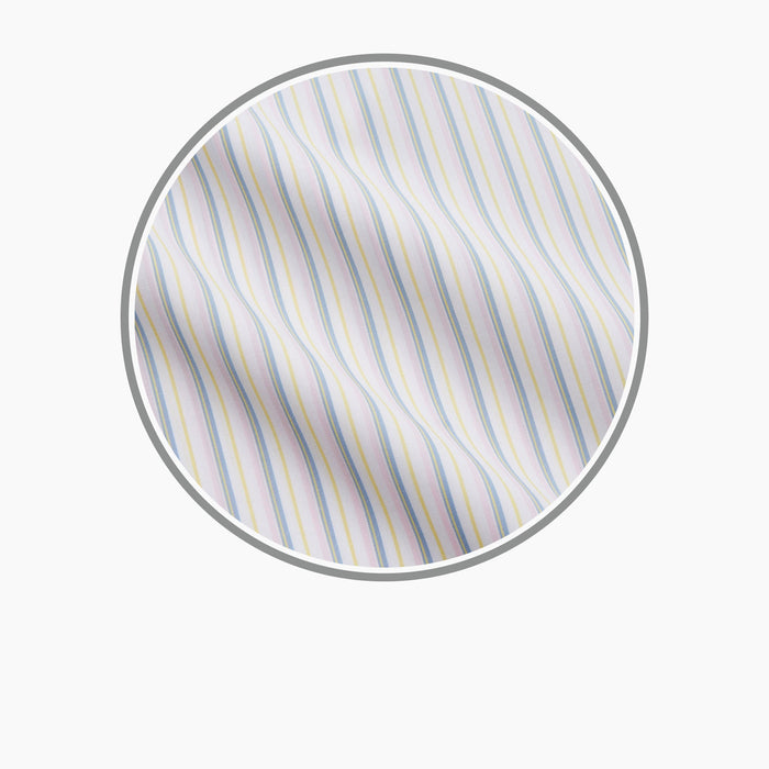 Green Multi Stripe Cotton Fabric Image 2