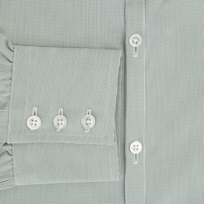 Dark Green Micro Graph Check Westminster Shirt Image 3