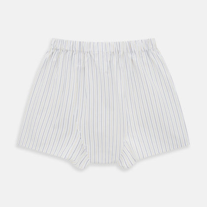 Yellow And Blue Stripe Godfrey Boxer Shorts Image 1
