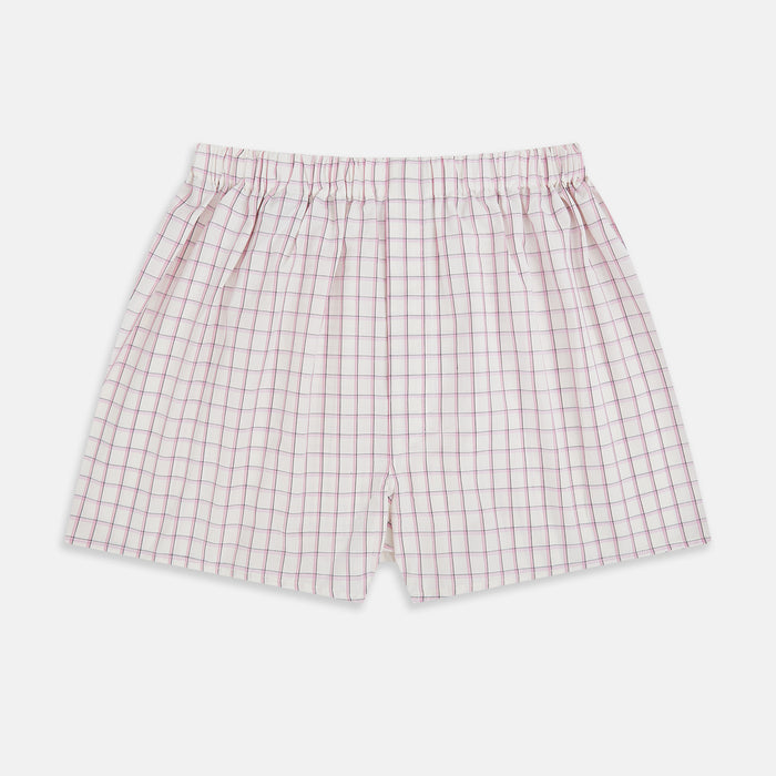 Pink Graph Check Godfrey Boxer Shorts