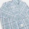 View 2 of product Turnbull & Asser’s Blue and Green Multi Check Pyjama Shirt features long sleeves and a button-up design with a blue and green plaid pattern—ideal for elegant loungewear or stylish nightwear.