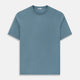 The Turnbull & Asser Pale Blue Short-Sleeve T-shirt features a crew neck and plain design, ideal for everyday wear. Shown flat on a white background.