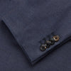 View 3 of product The Turnbull & Asser Navy Wool Blend Barrington Blazer features a notched lapel, single-button closure, three front pockets, and sleeve button accents, shown against a plain white background.