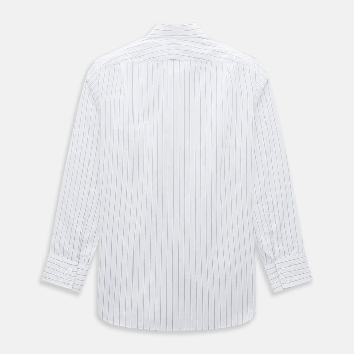 Navy Hairline Multi Stripe Mayfair Shirt Image 2